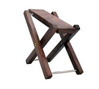 Wood Guitar Footstool, 3-Position Height Adjustable Guitar Foot Rest/Solid Wood Folding Footstool,Pedal Black Walnut Wood (Black Walnut)