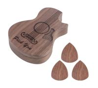 Wood Guitar Pick Box Cases Pick Storage Holder Organizers Plectrums Container Music Guitarists Beginners Plectrum Cases Easy to Carry