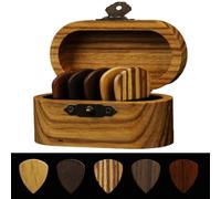 Wood Guitar Picks, Folk Acoustic Guitar SolidWood Picks, 5 Pcs Wooden Guitar Electric Peripheral In Plectrums Guitar A Box,