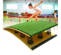 Wood Gymnastics Springboard with 4/6/9 Springs, 47.2"x23.6" Heavy Duty Training Vault Board, Outdoor Anti-Slip Mat