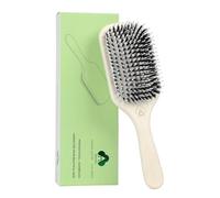 Wood Hair Brush Boar Bristle Hairbrush for Thick Curly Long Short or Dry Hair Adds Shine and Makes Hair Smooth,Best Paddle Hair Brush for Men and Women