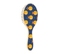 Wood Hair Brushes Cartoon Hawaiian Fish Pattern Paddle Hair Brush for Women Wooden Hair Brushes for Women Massage Brush