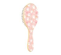Wood Hair Brushes Paddle Brush For Natural Hair Wooden Brush For Hair Growth Brush For Natural Hair Cute Peach Ghosts Boo Cat Halloween