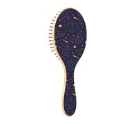Wood Hair Brushes Paddle Hair Brush For Women Wooden Brush For Hair Wooden Massage Brush Cosmic Dinosaurs Constellations Cute