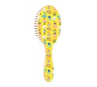 Wood Hair Brushes Paddle Hair Brush Wooden Wooden Hairbrush For Women Hair Massage Brush Cosmic Quotes Dinosaurs Constellations Yellow