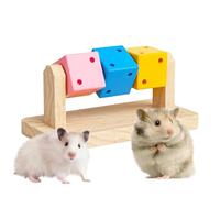 Wood Hamster Chew Toys - Bite Safe Natural Blocks, Small Pet Fun, Rabbit Chinchilla Accessories, Craftsmanship Set, Interactive Chewing Activity, Animal Enrichment | Healthy with Play for H