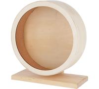 Wood Hamster Exercise Wheel 29cm Diameter Brown Silent Natural Cork Tread