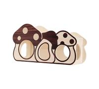 Wood Hamster Hat - Mushroom Shape Chew-Proof Nest | Solid Wood Hamster House with Tunnel | Hiding Spot for Bunny, Gerbil, Hedgehog, Ferret, and Dwarf Hamsters | Small Animal Cage Accessory, Daily