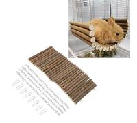 Wood Hamster Swing Toy, for Small Animals, Encourages Teeth Grinding, Dwarf Rabbit Toy with Branch, and Excitement for Various Pets