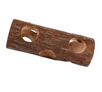 Wood Hamster Tunnel Hideout for Guinea Pig Small Pets | Coffee Finish, Smooth Surface, Pet Cage Use, Exercise and Play, Tunnel Shape, Natural Wood