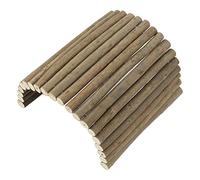 Wood Hamster Tunnel Small Animal Bendy Bridge for Gerbil Guinea Pig Chinchilla Ferret Hedgehog Rat 20x40cm 7.9x15.7in, Interactive Wooden Hideout and Climbing Toy for Small Pets (20 * 30CM)