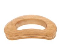 Wood Handheld Massager for Neck Shoulders and Limbs Deep Groove | Beige Wood, Comfortable Grip, Beauty Massage and Face Massage, Creative Shape for Family and Friends