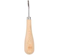 Wood Handle Scratch Awl Tool, Gourd Shape Sewing Punching Hole Maker, Leather Sewing Awl Kits, Handmade Sewing Tools DIY Stitcher Taper (Bent Head)