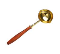 Wood Handle Sealing Spoon For Seal Stamp Double Pour Tip Melting Spoon For Invitation Envelope Craft Embellishments Making Accessory