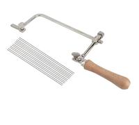 Wood Handle Steel Frame Coping Cutter Flat Wire Frame Woodworking Steel Cutting Jewelry Tool Making Cutting Wooden Saw Multi Purpose DIY Universal Jewellers Saw for Wood, Metal, Plastic