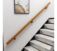 Wood Handrail for Stair with Brackets, Banister Rails Anti-Slip Stair Railing Wall Mounted Safety Stairway Support Rods for Indoor Hospital Home,80cm
