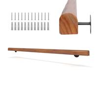 Wood Handrail Stair Handrails Bannister Rail for Stairs Home Against The Wall Indoor Loft Elderly Railings Handrails Corridor Support Rod Stair Parts(500cm(4 * 125cm))