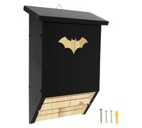 Wood Hanging Bat House Provide Safe Habitat Wood Bat Box Ample Internal Space Ventilated Moistures Proof for Yard Outdoor Moth