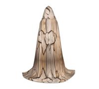 (wood heart) Print Hooded Cape For Teenagers Costume Party, Halloween Hooded Cape Soft and Elastic,M