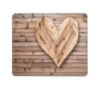 (Wood Heart) Printed Mousepad 7.9 x 9.5 in, Waterproof Non-Slip Mouse-Pad Rubber Base for Laptop Desktop Mat for Home Office Desk Decor