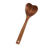 Wood Heart Shape Spoon Cooking Utensils Long Handle Mixing Spoons Coffee Milk Teaspoon Mixing Serving Spoon Enduring Kitchen Tableware Tool