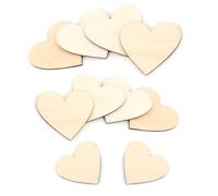 Wood Hearts, 10 Pieces 80mm Rustic Look Wooden Hearts for Crafting Projects, Blank Wood Discs, Unfinished Heart Shaped Wooden for Craft DIY Project Wedding Festivals Background Decoration