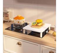 Wood Hob Cover, Gas, for Stove, Cutting Board, Oven Protection, Kitchen Sink(White,50x40cm/20x16in)