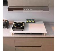 Wood Hob Cover, Gas, for Stove, Cutting Board, Oven Protection, Kitchen Sink(White,80x50cm/31x20in)