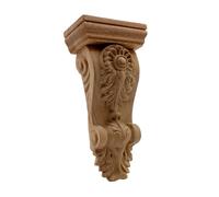 Wood Home Decoration Accessories Wooden Cupboard Doors and Windows Small Decorative Floral Applique,12cmX24.5cm