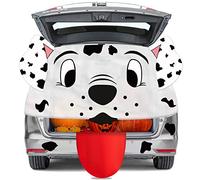 Wood Homing 29PCS Halloween Trunk or Treat Dalmatian Car Decoration Kit, Dalmatian Trunk or Treat Car Archway Garage Decoration, Halloween Dalmatian Face Outdoor Decoration Kit with Eyes, Tongue, Ears