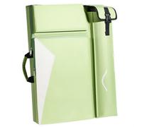 Wood Homing A2 Art Portfolio Carry Case - Large Capacity Drawing Board Bag with Shoulder Hand Strap Waterproof Portable Artist Artwork Sketch Board Storage Folder for Art Supplies Gift Stuff (Grey)