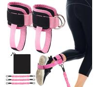 Wood Homing Ankle Resistance Bands with Cuffs - 3 Level Ankle Weight Exercise Band with Adjustable Cable Kickback Ankle Strap Leg Glute Booty Fitness Equipment for Women Gym Home Stretch Pilate Yoga