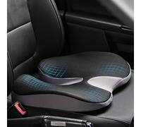 Wood Homing Car Seat Cushion for Driving - Memory Foam Adult Car Booster Seat Back Pad with Non Slip Removable Cover for Truck Office Wheelchair Posture Support Sciatica Tailbone Hip Pain Relief