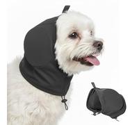 Wood Homing Dog Ear Defender Noise Cancelling - Warm Dog Ear Protector Muff Warp for Calming Anxiety Relief Hear Protection Adjustable Puppy Head Cover Hat for Sleep Groom Drying Firework Thunder (S)