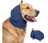 Wood Homing Dog Ear Defender Noise Cancelling - Warm Dog Ear Protector Muff Warp for Calming Anxiety Relief Hear Protection Adjustable Puppy Head Cover Hat for Sleep Groom Drying Firework Thunder (XL)