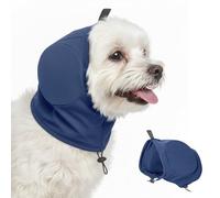 Wood Homing Dog Ear Defender Noise Cancelling - Warm Dog Ear Protector Muff Warp for Calming Anxiety Relief Hear Protection Adjustable Puppy Head Cover Hat for Sleep Groom Drying Firework Thunder (S)