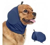 Wood Homing Dog Ear Defender Noise Cancelling - Warm Dog Ear Protector Muff Warp for Calming Anxiety Relief Hear Protection Adjustable Puppy Head Cover Hat for Sleep Groom Drying Firework Thunder (M)