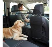 Wood Homing Dog Guard for Car Boot & Back Front Seat - Universal Dog Barrier with Wider Cover Storage Bag Transparent Mesh for SUV Van Truck Foldable Pet Safety Divider for Vehicle Travel Protect (L)