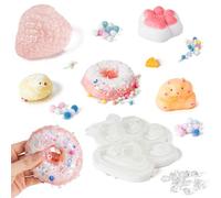 Wood Homing Handmade Taba Squishy Toys - 6Pcs Cat Paw Strawberry Chick Donut Hamster Squeeze Toy Soft Fidget Set Novelty Things for Stress Relief Cute Funny Gift for Adults Kids Anxiety Relief