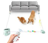 Wood Homing Interactive Cat Treadmill Teaser Toy - Automatic New Cat Treadmill Exercise Chase Toy for Bored Indoor Adult Cats Kitten Dog with Feather Bird Sound 3 Speed Remote Control USB Rechargeable