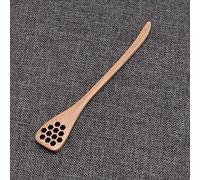 Wood Honey Dipper, Handmade Long Handle Honeycomb, Home Baking Spoon Saver, Mixing Stick Spoon Honeycomb Heart Pattern(Natural)