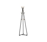 Wood Hooks Coat Rack, Black