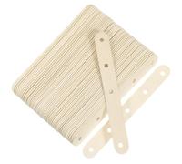 Wood Ice Pop Sticks Jumbo Birch Craft Sticks 100pcs with Holes | Pre Drilled Five Hole Design, Smooth Rounded Edges, Beige Finish, for Classes, Stem Projects and Treats
