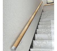 Wood il with Fittings & End Caps Indoor Stair & Loft Railings Wall-Mounted Support Rod for Steps - 1.6Ft to 20Ft (400Cm) -& Stylish