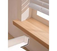 Wood Imitation Window Sill Protector from Dogs, Waterproof Window Sill Cover, Decorative Window Ledge Guard, Custom Size Window Sill Capping Board Trim(60x35cm (23.6x13.8))