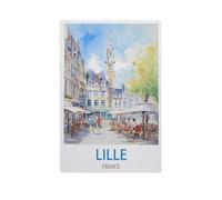 Wood Jigsaw 1000 Piece，Lille France，Educational Toys For Adult Birthday Gift（75x50cm）-FZ58