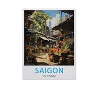 Wood Jigsaw 1000 Piece，Saigon Vietnam，Educational Toys For Adult Birthday Gift（75x50cm）-U62