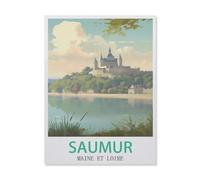 Wood Jigsaw 1000 Piece,Saumur Maine-et-Loire,Educational Toys For Adult Birthday Gift(75x50cm)-GM78