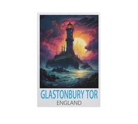 Wood Jigsaw Puzzle 1000 Pieces,Glastonbury Tor England,Adult Children Toys Decompression Game(75x50cm)-N3