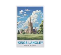 Wood Jigsaw Puzzle 1000 Pieces，Kings Langley Hertfordshire，Adult Children Toys Decompression Game（75x50cm）-GK39